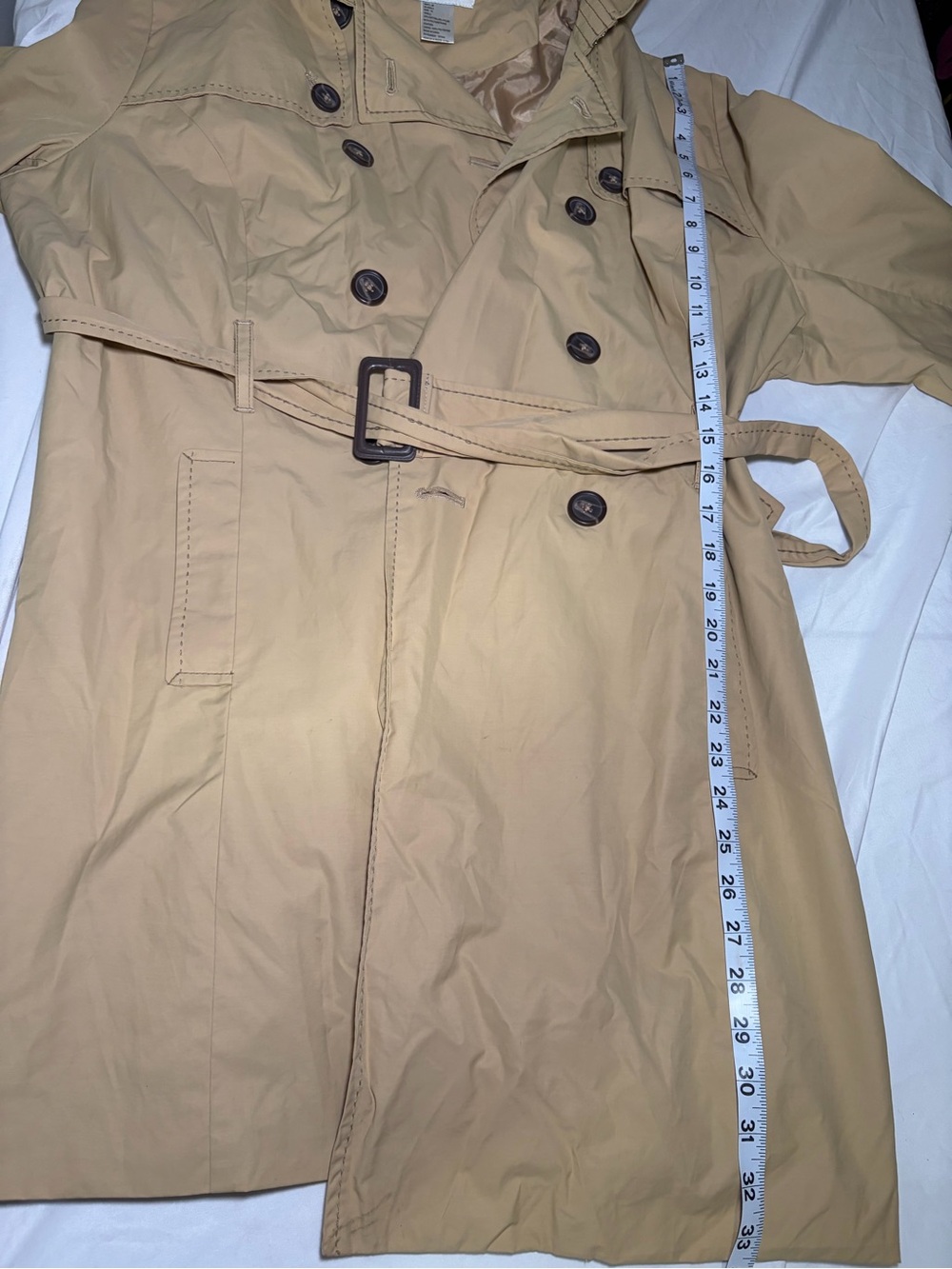 Jessica London Classic Tan Trench Coat Size 16 - Picture 8 of 11